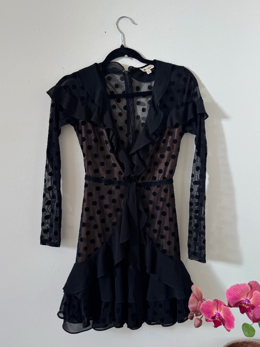 For Love & Lemons Black Sheer Mini